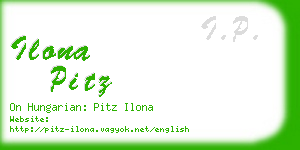ilona pitz business card